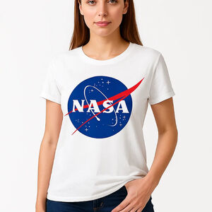 SHEIN Women's Size Large NASA Graphic Short-Sleeve Tee NWT